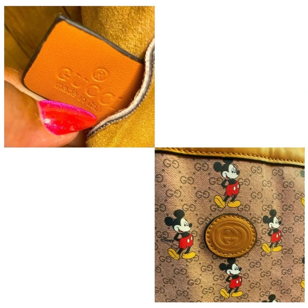 PURSE: Beige & Tan Large Tote w/Characters, EUC